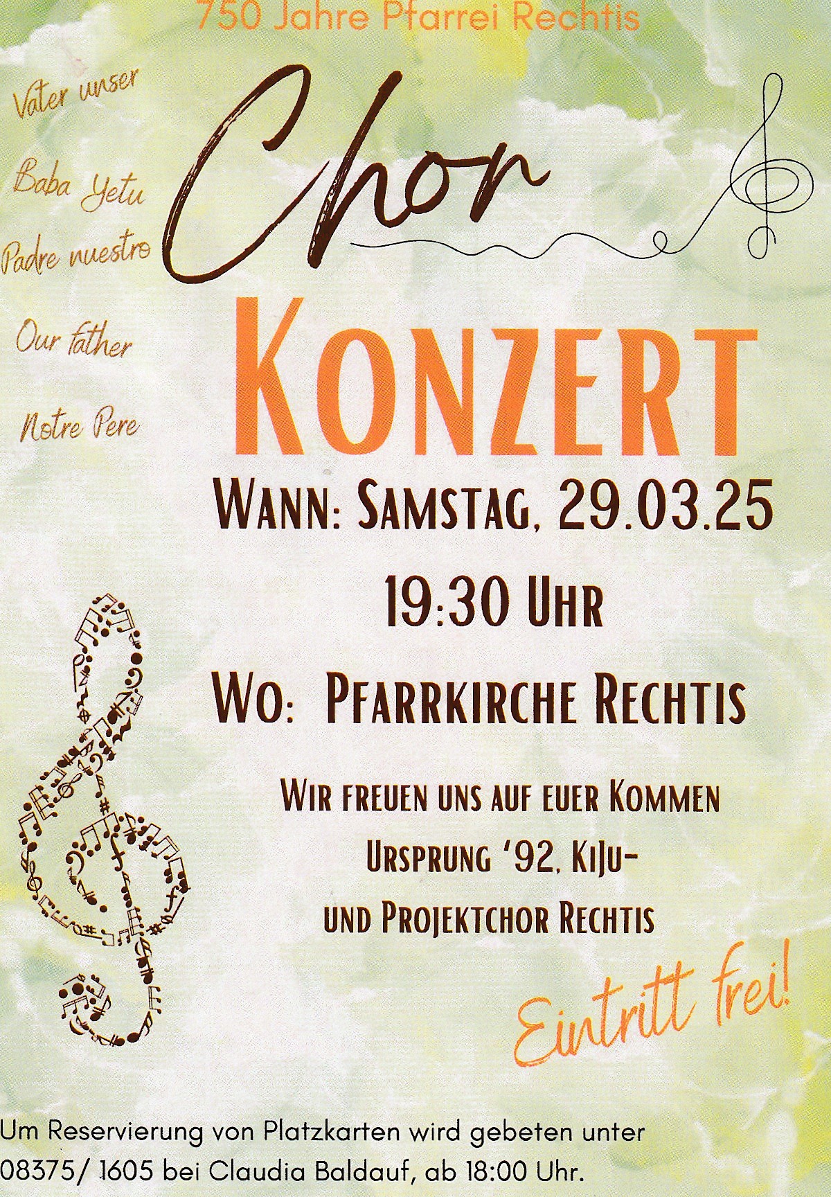 Kirchenkonzert in Rechtis